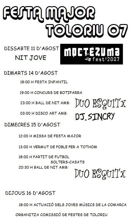 Cartell Festa Major 2007